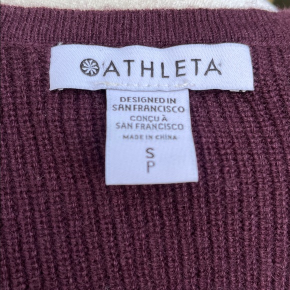 Athleta Alpine Wrap Sweater in Spiced Cabernet Merino Wool/Cashmere Sz S - Picture 11 of 14